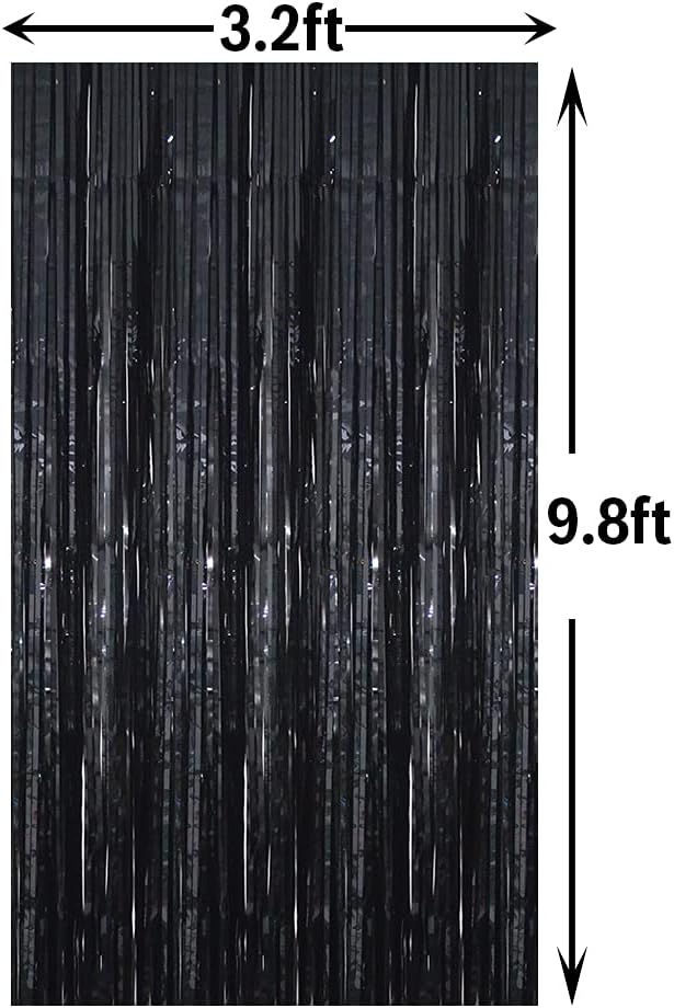 GOER 6.4 ft x 9.8 ft Metallic Tinsel Foil Fringe Curtains, Graduation - Image 7