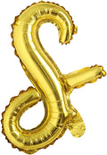 18 inch Gold DIY a-z Handwriting lowercase letters name Foil balloon Letter by REIANS