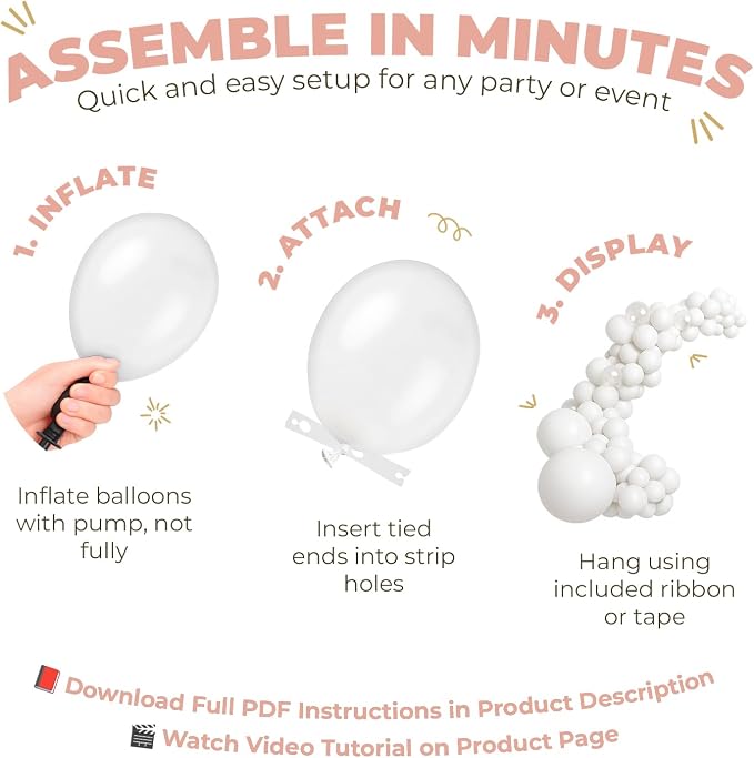 Vellax 146-Pc Balloon Garland Kit, Dusty Pink, Nude & Rose Gold DIY | 146-pc - Image 3