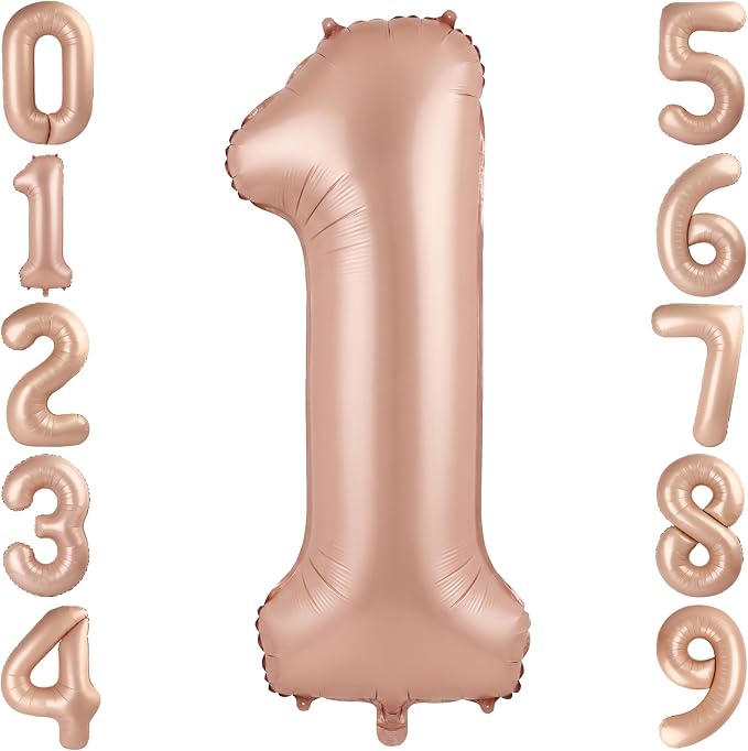 40 Inch Caramel Foil Number 1 Balloon by TNCDJKPA