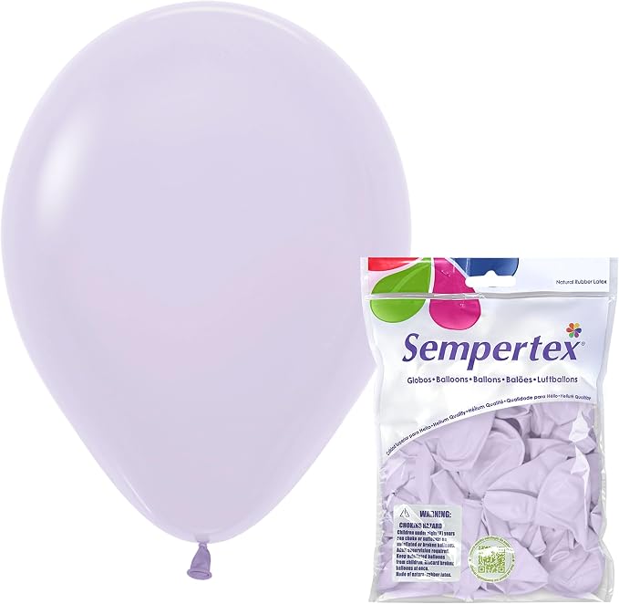 Sempertex Pastel Matte Lilac Balloons, 11 Inch, vibrant color, by Sempertex