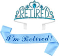 JETKONG Retirement Party Decorations Retired Tiara/Crown, Retired Sash by JETKONG