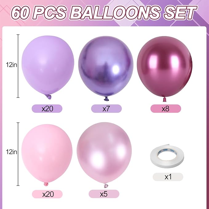 Pink and Purple Balloons - Image 2