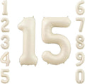 Cream Number 15 Balloon 40 Inch, Modern Celebration Decoration and Party by Unknown
