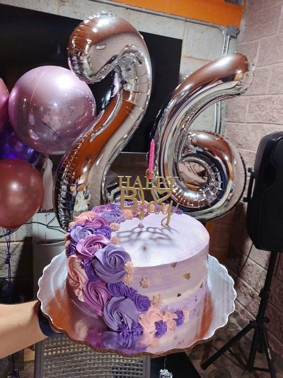 Silver Number 6 Balloon 40 Inch, 6th Birthday Party Decorations Men Women | - Image 8