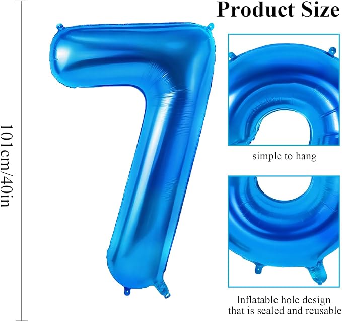 Number 17 Balloons for 17th Birthday Party Decorations, 0-100 Large No.17 - Image 2