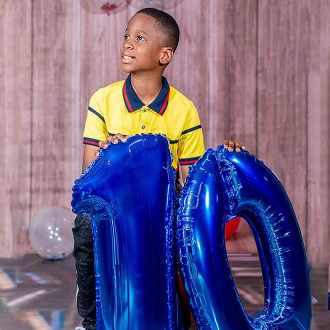 40 inch Navy Blue Number Balloon Dark Blue 1 Balloons Giant Foil Helium - Image 7