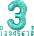 TONIFUL 40 Inch Large Teal Blue Number Balloons, Giant Jumbo Helium Foil Mylar by TONIFUL