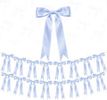 2 Strings Blue Bow Garland Banner Decorations by HILAVO