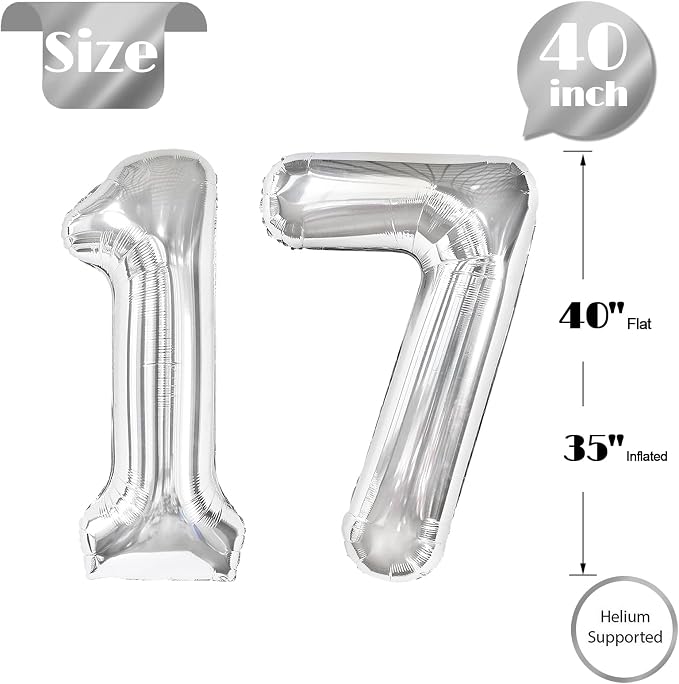 Sliver 17 Balloon - Image 5