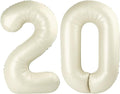 Number 20 Balloons 40 Inch for 20 2026 Birthday Party Decorations, Cream | by Mluchee