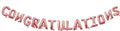 16 Inches CONGRATULATIONS Balloons Hanging Banner Decorations, Mylar Letter by Tedercle