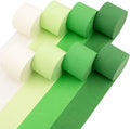 8 Green Streamers with White, 656ft Pack of Crepe Paper Party Decorations | by CaptainD%C3%A9cor