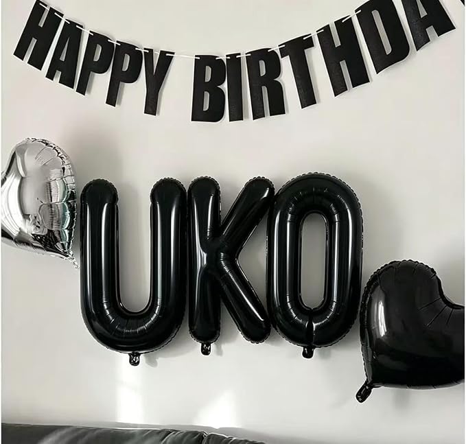 40 Inch Black Letter V Foil Balloon, Large Jumbo Mylar Helium Alphabet Balloon - Image 7
