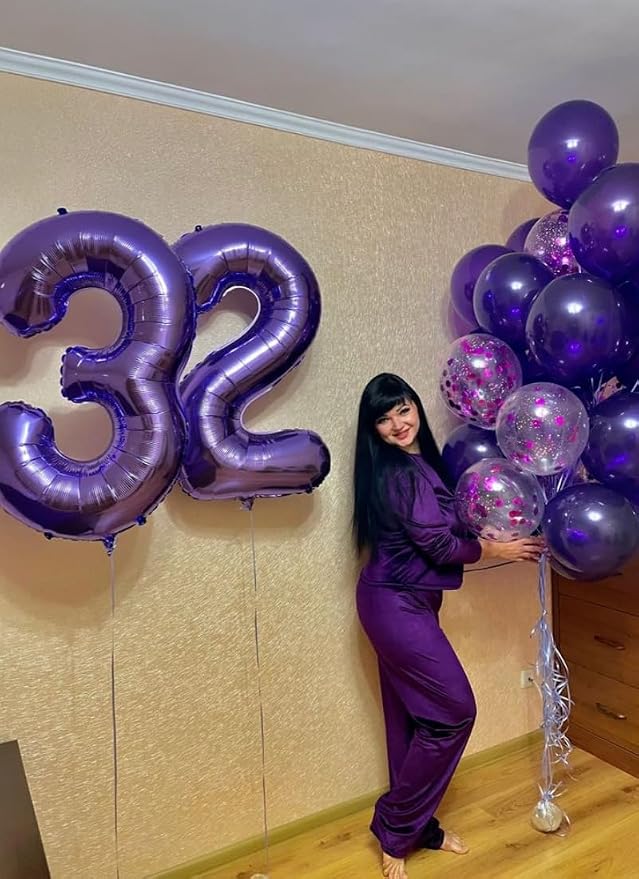 Number Balloons 2 Balloon 40 inch Purple - Image 2