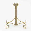 10 Inch Display Plate Stand with Folding Design, Metal Plate Holder for Tables, Picture Easel for Home Decoration, Photo Frame Stand, 10'' Gold