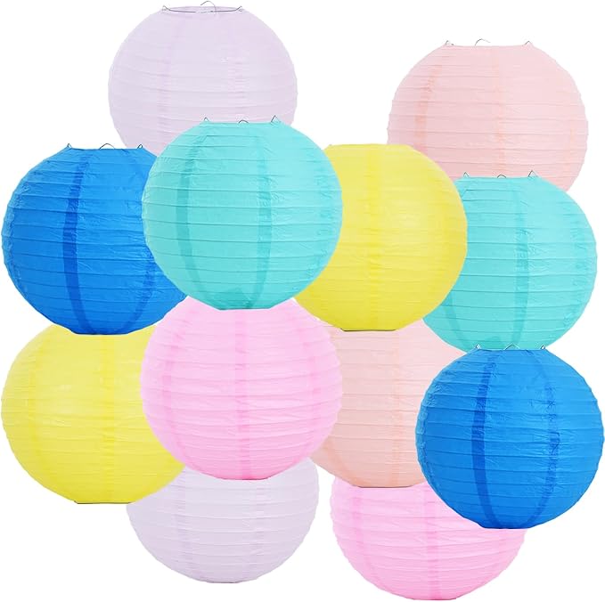 BEISHIDA 10inch Macaroon Paper Lanterns 6Pack Hanging Round Chinese Lantern | by Beishida