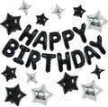 TONIFUL 35Pcs Black Birthday Decorations Kit 16 Inch Happy Birthday Balloon | by TONIFUL