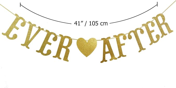 Happily Ever After Banner, Wedding Decorations, Engagement Anniversary Bridal - Image 3