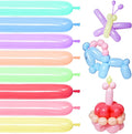 100Pcs Pastel Long Balloons forTying Balloon Arch by KUULBELAballoons