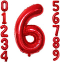 Red Foil Balloons Number 6, Huge Number Balloons by GOER