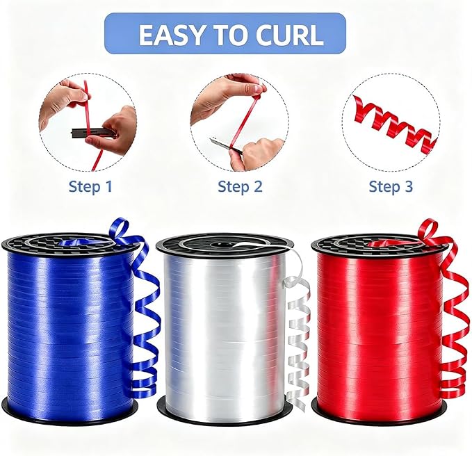 Red Curling Ribbon, 3/16 inch x 500 Yard Red Curling Ribbon - Image 3