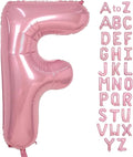 Pink Letter F Balloons, 40 Inch Balloons Letter F Mylar Helium Large Pink F by BBPOOL