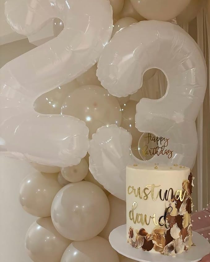 White Number 3 Balloon 40 Inch - Image 9