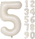 40 In Cream white Number Balloons 5 Helium Foil Mylar Balloon Digital 5 | by Exquisitehighqualitypartydecorationstomeetyoureveryneed%EF%BC%81