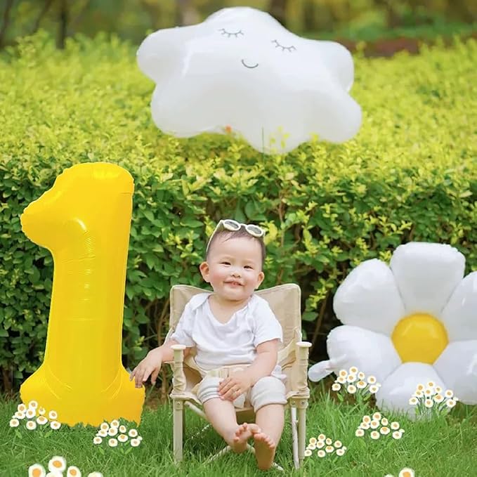 40 inch Yellow Number Balloon Giant Foil Helium Balloons Number 1 Balloon - Image 5