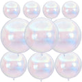 10Pcs Iridescent Round Foil Balloons, Metallic Iridescent Foil Baloon by FunHot