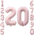 40" Light Pink Foil Number 20 Balloon by TNCDJKPA