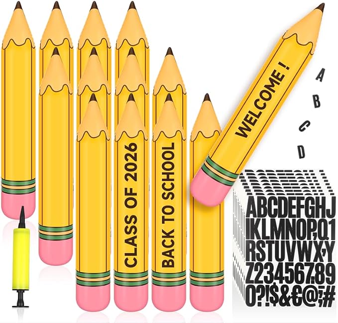 GLEAVI 12 Pcs Inflatable Pencil Balloon Set - Image 9