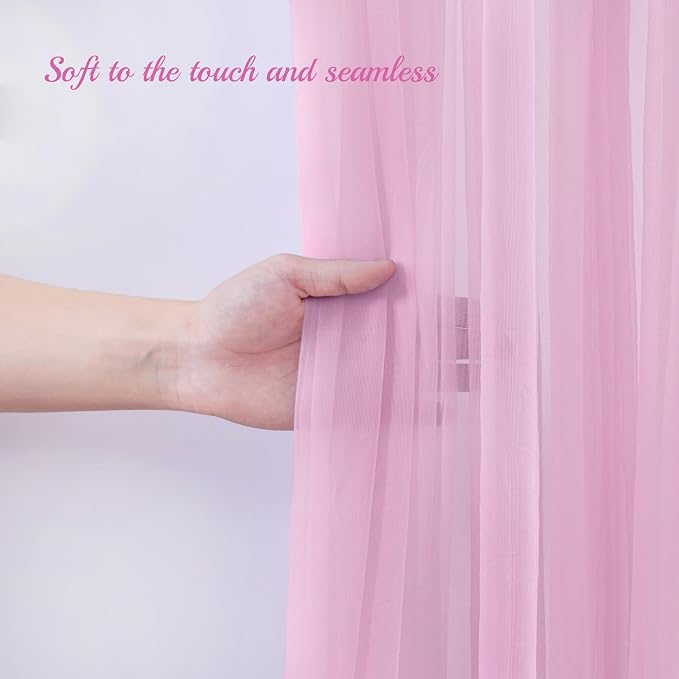 20x10ft Baby Pink Tulle Backdrop Curtain - Image 6