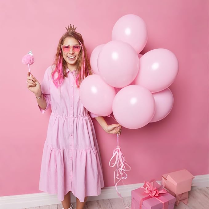 110pcs Light Pink Balloon 12 inch, Light Pink Latex Balloons - Image 9