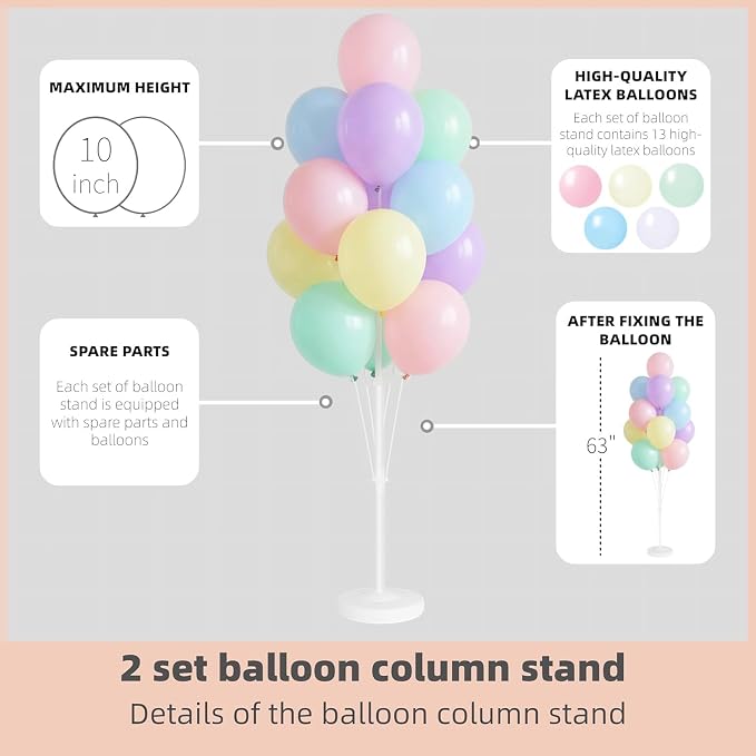 Pastel Balloon Column Kit Set of 2-Balloon Column Kit - Image 3
