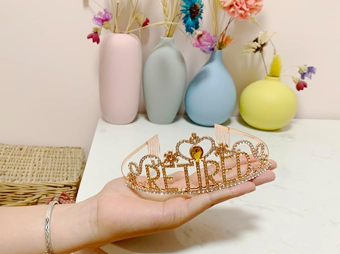 JETKONG Retirement Party Decorations Retired Tiara/Crown, Retired Sash - Image 5