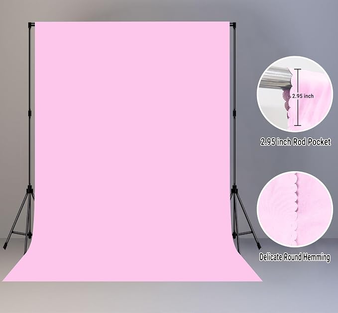 Pink Photography Backdrop for Photoshoot, Fabric 10x10ft | Polyester Studio - Image 6