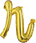 18 inch Gold DIY a-z Handwriting lowercase letters name Foil balloon Letter by REIANS