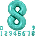 TONIFUL 40 Inch Large Teal Blue Number Balloons, Giant Jumbo Helium Foil Mylar by TONIFUL