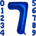 Navy Blue Number 7 Balloons 40 Inch Large Dark Blue Helium Foil Balloons by cocodino