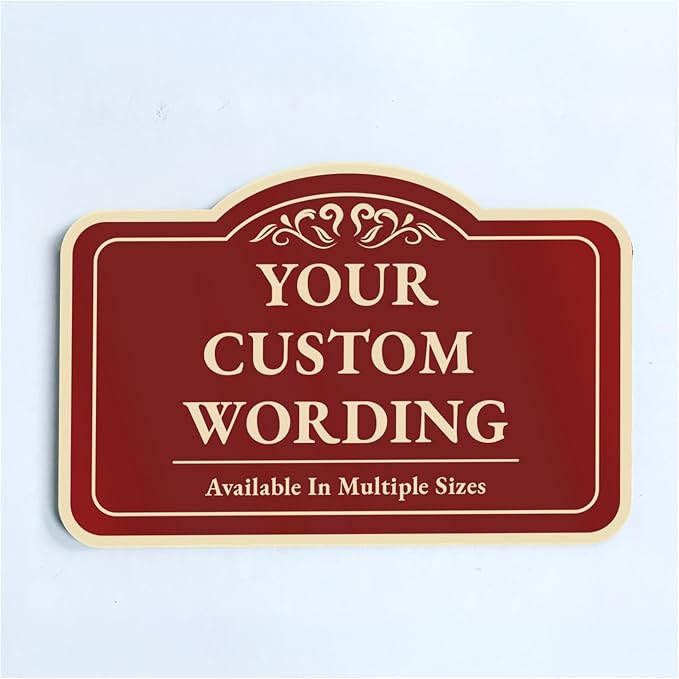 Personalized Custom Decorative Outdoor Metal Sign - Aluminum, Waterproof, USA Made, Red Brick Design 42x28 In