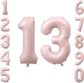 Baby Pink Number 13 Balloon 40 Inch, Foil Digits Milestone Party Supplies | by Unknown