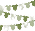 Weysat 2 Pcs Baby Clothes Banner Baby Boys Girls Shower Decorations Green by Weysat
