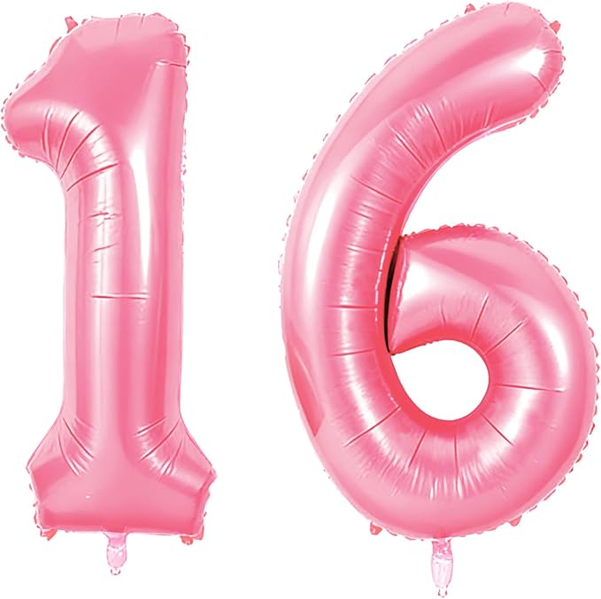 Number 16 Balloons for 16th Birthday Party Decorations, 0-100 Large No.16 by Joycard