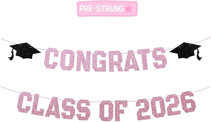 Pre-Strung Congrats Banner for Graduation by Unknown