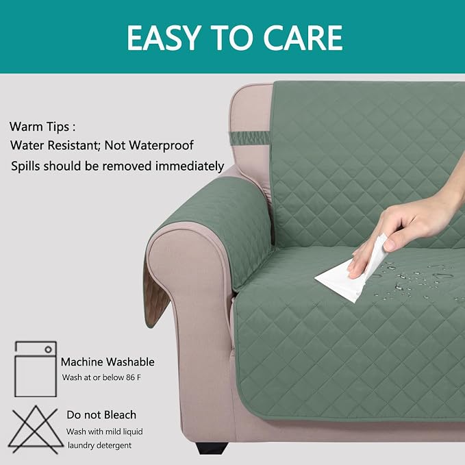 U-NICE HOME Large Sofa Cover Reversible Couch Cover, Pet Friendly, Elastic - Image 5
