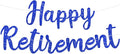 BEISHIDA Pre-Strung Glitter Blue Happy Retirement Banner Party Decoration | NO by Beishida