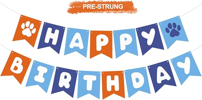 Happy Birthday Banner Pre-Strung Birthday Decorations Birthday Party Backdrop by RICHHHA