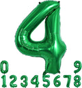 TONIFUL 40 Inch Dark Green Number 4 Balloons Large Foil 4th Birthday Decor | by TONIFUL
